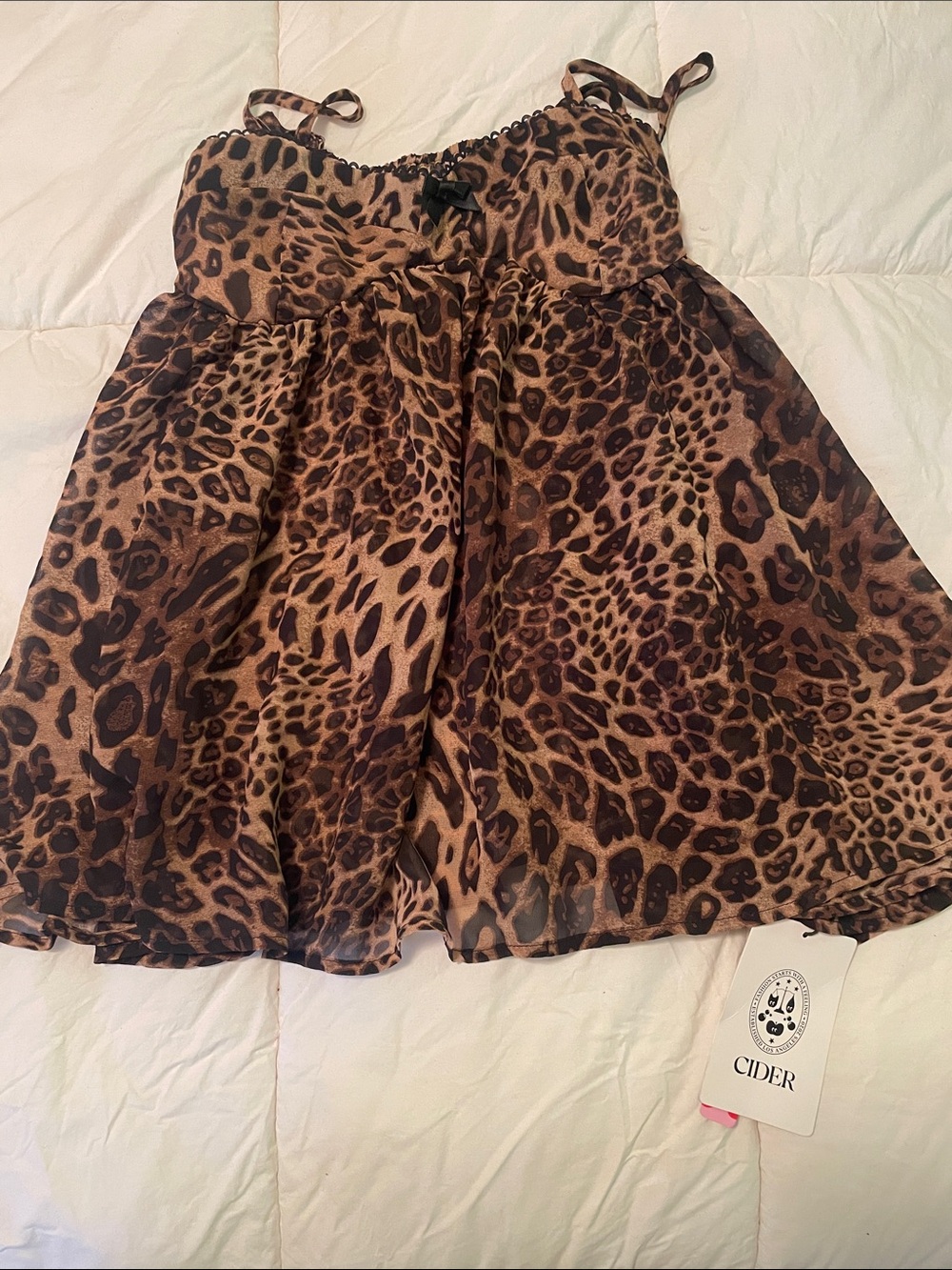Cider Leopard-Print Cami in Brown and Black